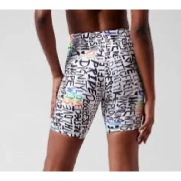 NWT Athleta Elation Train Biker Shorts Pride Limited Edition-sz Small - Picture 2 of 7